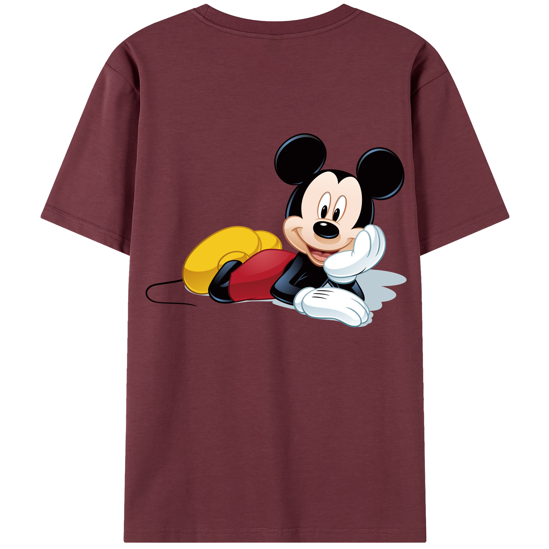 （画像用） ミッキーマウス Mickey Mouse 綿100％半袖Tシャツ（背面プリント）